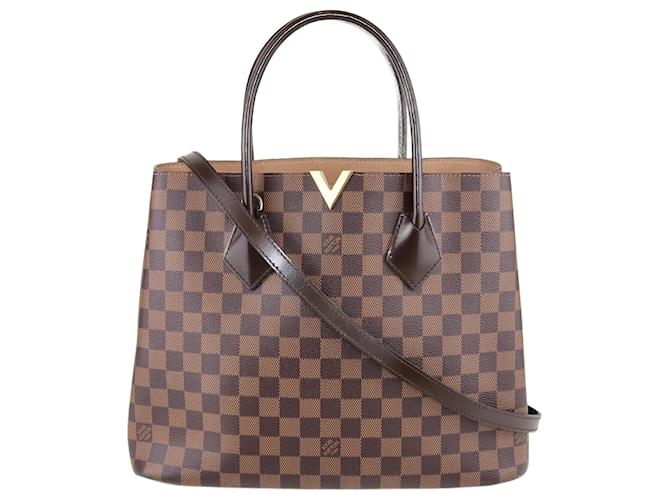 Louis Vuitton Brown Damier Ebene Kensington Bag Cloth  ref.1132776