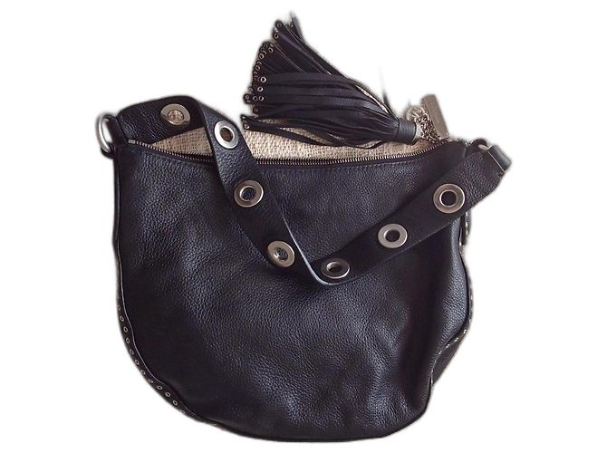 Michael Kors Ledertasche mit Metalldetails Schwarz