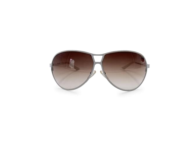 Christian Dior Vintage White Aviator Ladybug Tiny Osir 5 Sunglasses Metal  ref.1132912