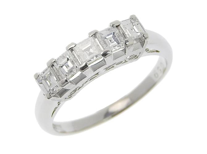 & Other Stories Platinum Diamond Ring Silvery Metal  ref.1132930