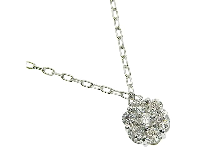 & Other Stories Flower Studded Necklace Silvery White gold Metal  ref.1132932