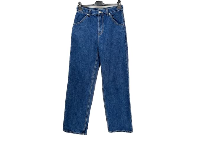 Autre Marque NON SIGNE / UNSIGNED  Trousers T.0-5 2 cotton Blue  ref.1133037