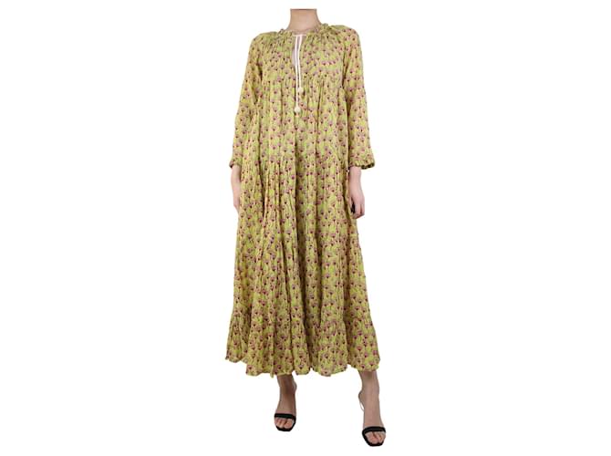 Yvonne S Kleid mit Blumenmuster in Gelb und Rosa – Größe S  ref.1133083