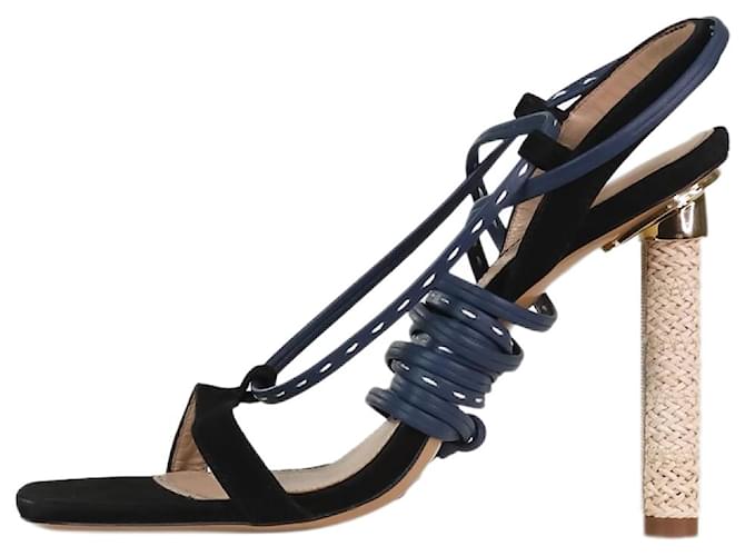 Jacquemus Black suede sandal heels - size EU 36  ref.1133097