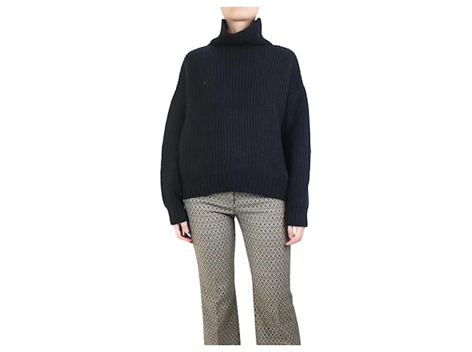 Anine Bing Jersey negro de mezcla de lana - talla XS  ref.1133112