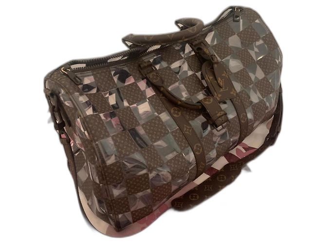 Abbesses Louis Vuitton Keepall 50 Virgil Abloh Marrom