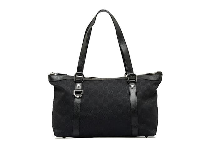 Gucci GG Canvas Abbey Tote Bag 141470 Black Cloth  ref.1133403