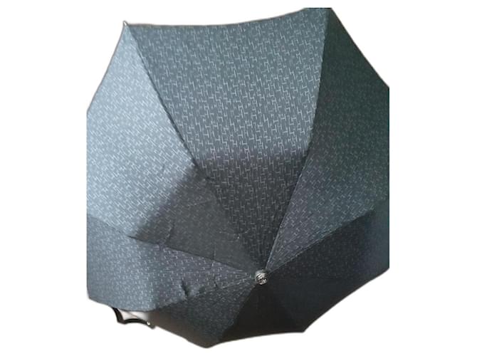 Hermès H Guarda-chuva dobrável para chuva Cinza antracite Poliéster  ref.1133453