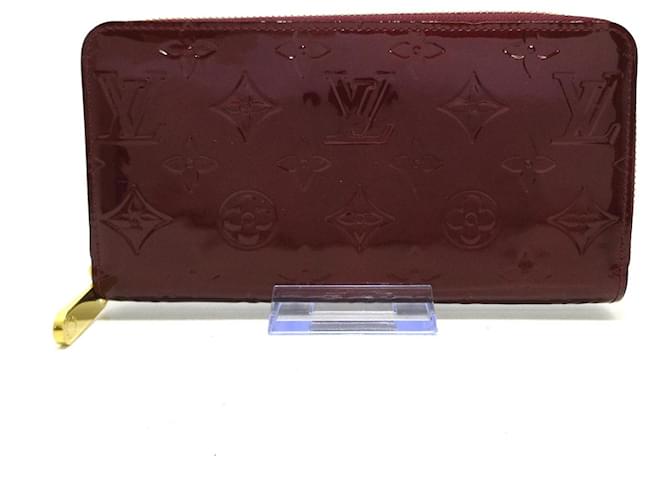 Louis Vuitton Zippy Wallet Cuir vernis Rouge  ref.1133512