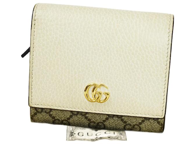 Gucci GG Marmont White Leather  ref.1133547