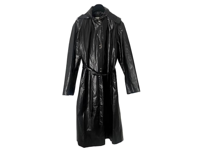 Humanoid Debby Coat Black Cotton Linen Polyurethane  ref.1133583