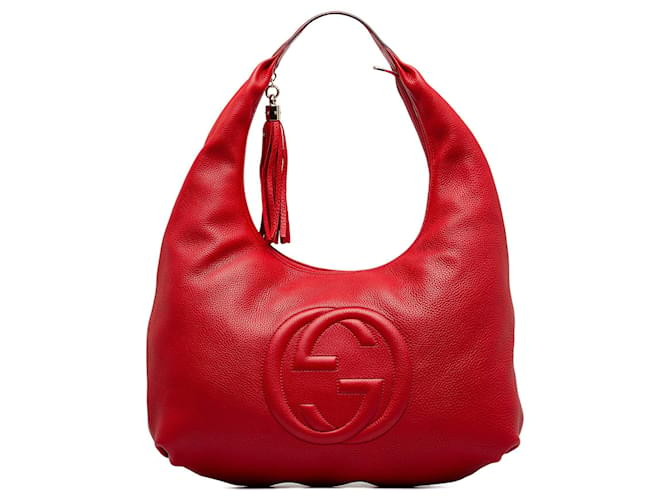 Red Gucci Soho Hobo Bag Leather ref.1133675 Joli Closet