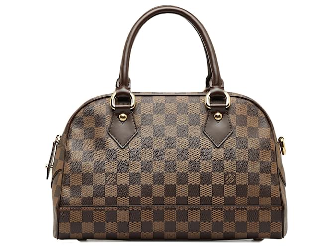 Brown Louis Vuitton Damier Ebene Duomo handbag Braun Leder  ref.1133679