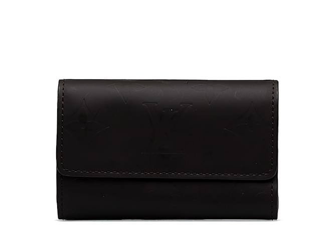 Black Louis Vuitton Monogram Mat Multicles 6 key holder Leather  ref.1133735