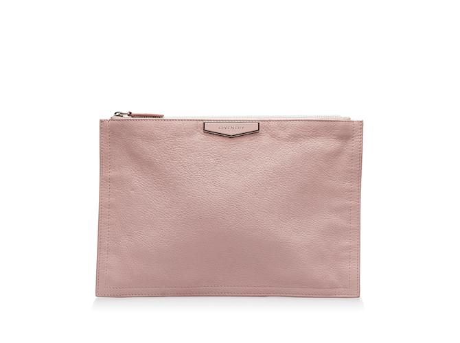 Pink Givenchy Antigona Leather Clutch Bag  ref.1133747
