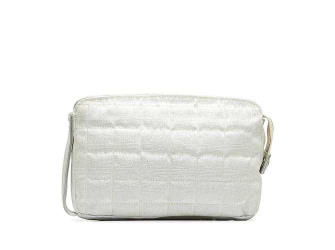 White Chanel New Travel Line Pouch Leather  ref.1133766