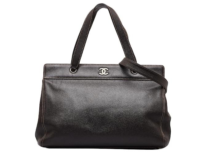 Brown Chanel Caviar Executive Satchel Leather  ref.1133855