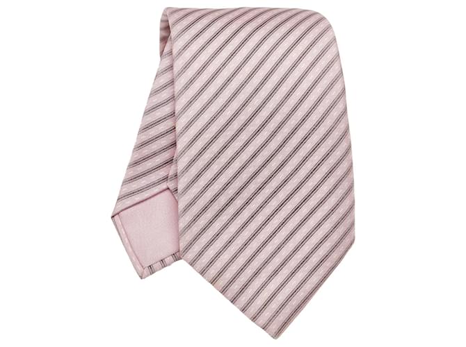 Hermès Gravata de seda rosa Hermes Circuit Cars  ref.1134044