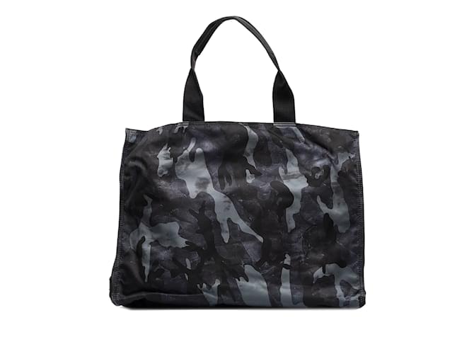 Black Prada Tessuto Camouflage Tote Bag Cloth  ref.1134083
