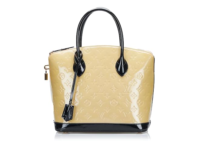 Bolso de mano amarillo Louis Vuitton Vernis Lockit PM Cuero  ref.1134185