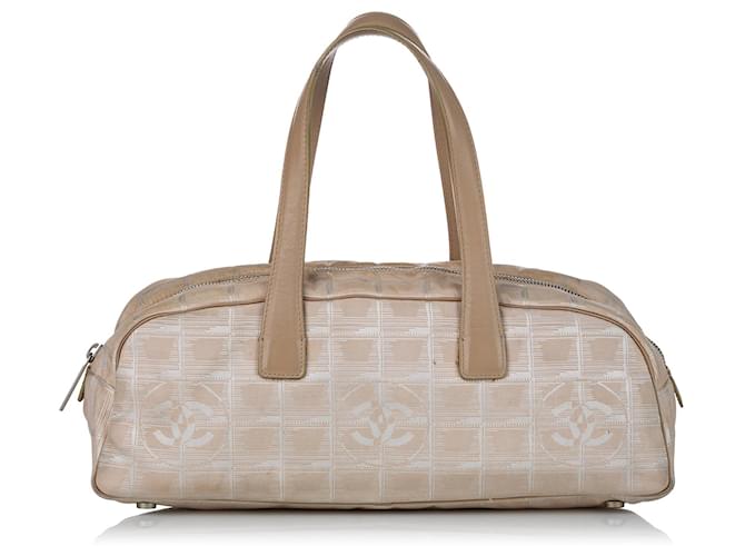 Braune Chanel New Travel Line Canvas-Handtasche Leder  ref.1134200