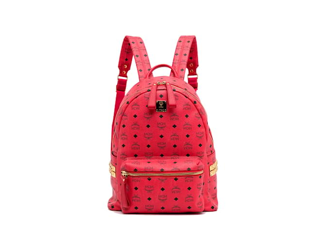 Mcm red and white backpack sale