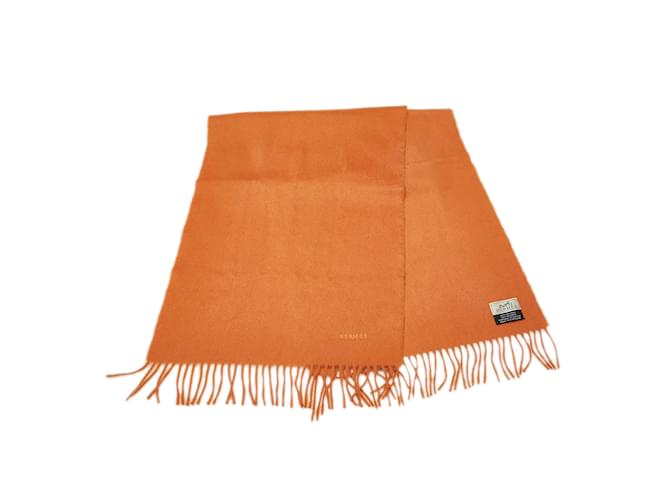 Hermès Sciarpe con sciarpa in cashmere arancione Hermes Cachemire  ref.1134406