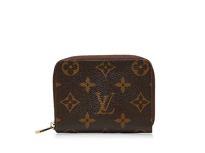 Brown Louis Vuitton Monogram Zippy Coin Pouch Cloth  ref.1134410