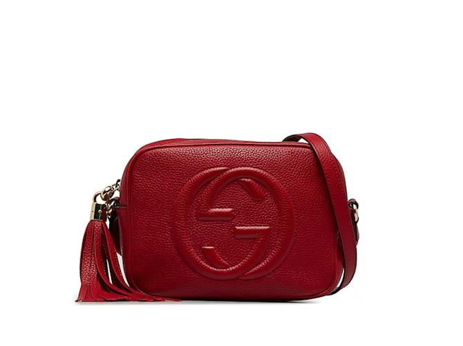 Gg marmont leather handbag Gucci Red in Leather - 41464929