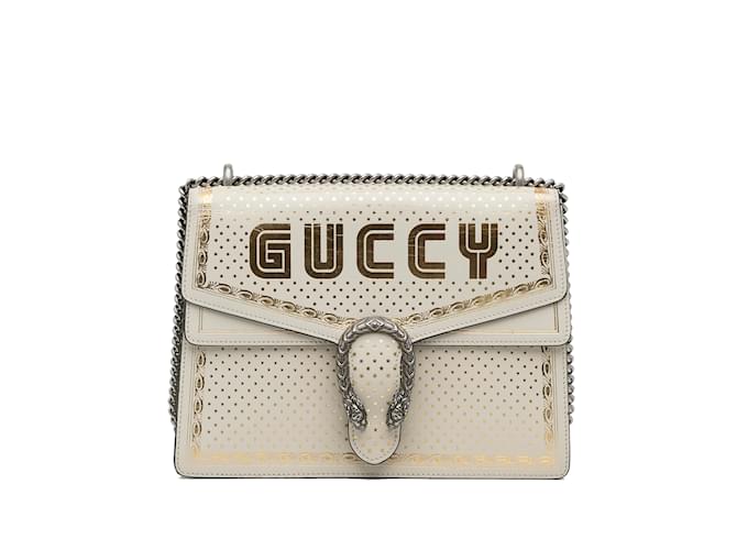 Bolsa de ombro Gucci x Sega média Gucci Dionysus branca Branco Couro  ref.1134459
