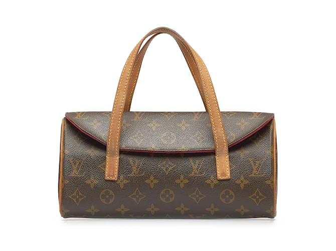 Braune Louis Vuitton-Monogramm-Sonatine-Handtasche Leder  ref.1134462