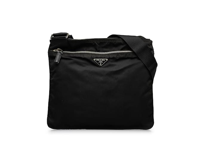 Black Prada Tessuto Crossbody Bag Cloth  ref.1134528