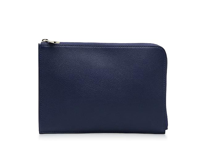 Blue Louis Vuitton Taurillon Pochette Jour PM Clutch Bag Leather  ref.1134549