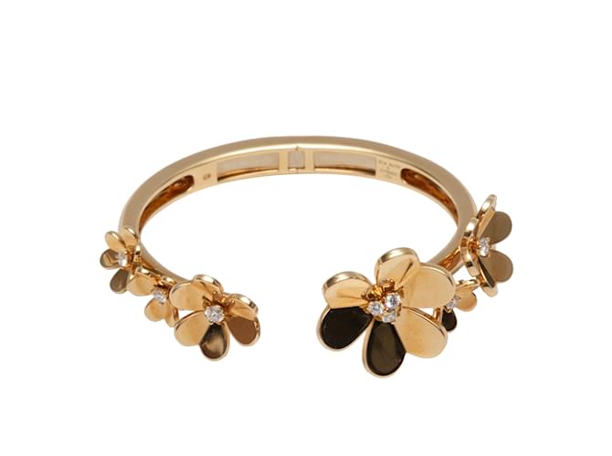 Autre Marque 18K Rose Gold & Diamond Frivole Flower Cuff Bracelet Golden Pink gold  ref.1134585