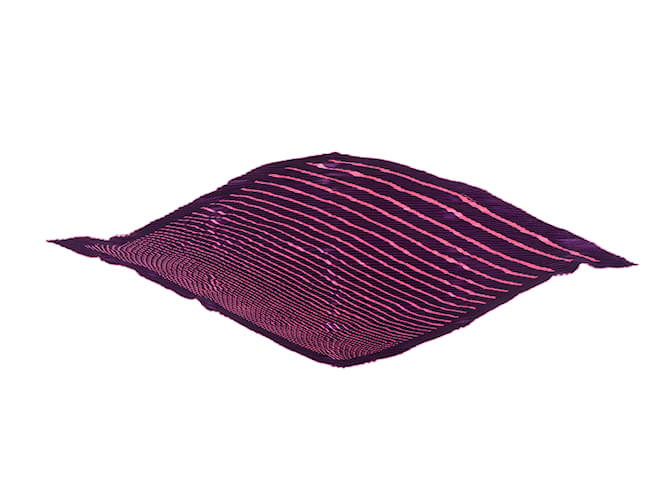 Hermès Purple & Pink Hermes Silk Pleated Scarf  ref.1134698