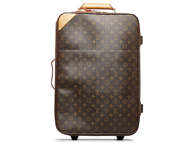 Pegase con monograma de Louis Vuitton marrón 55 Bolsa de viaje Castaño Cuero  ref.1134728