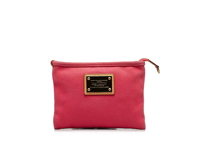 Pink Louis Vuitton Antigua Pochette PM Pouch Cloth  ref.1134744
