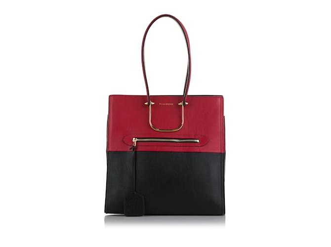 Black Alexander McQueen The Tall Story Bicolor Tote Leather  ref.1134757