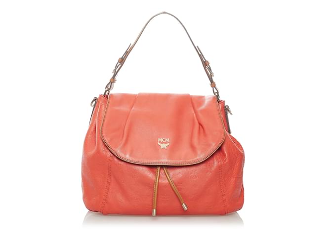 Orange MCM Leather Satchel Bag  ref.1134797