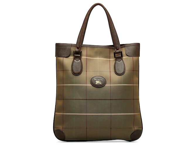 Brown Burberry Vintage Check Tote Leather  ref.1134821