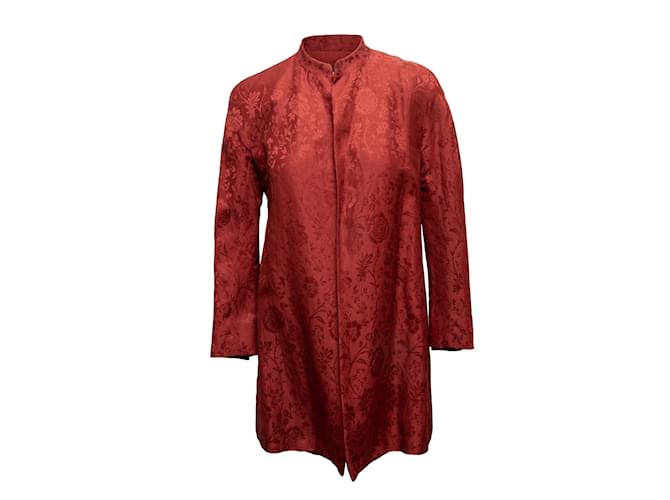 Vintage rojo Fendi Jacquard chaqueta tamaño UE 40 Roja Sintético  ref.1134867