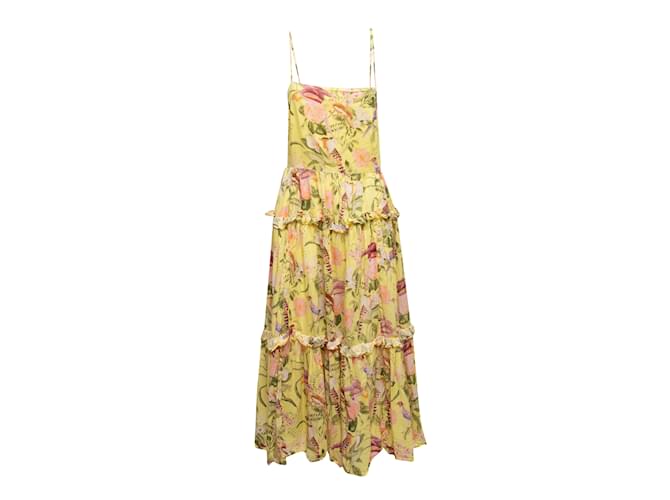 Autre Marque Light Yellow & Multicolor Cara Cara Harbour Island Dress Size M Synthetic  ref.1134871