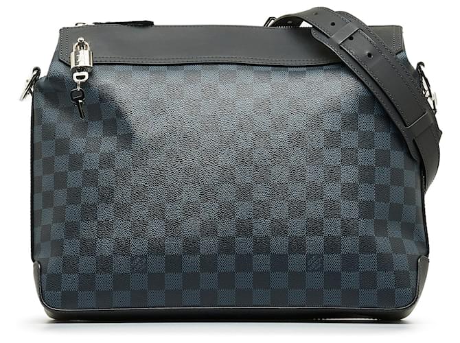 Blue Louis Vuitton Damier Cobalt Greenwich Messenger Crossbody Bag Leather  ref.1134881