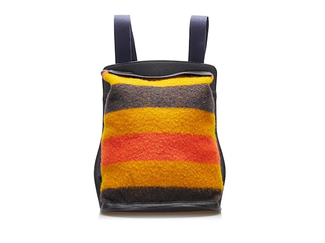 Hermès Yellow Hermes Sherpa Backpack Wool  ref.1134979
