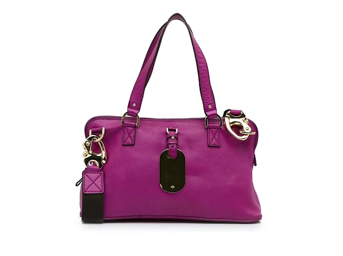Purple Mulberry East West Shimmy Satchel Leather  ref.1135080