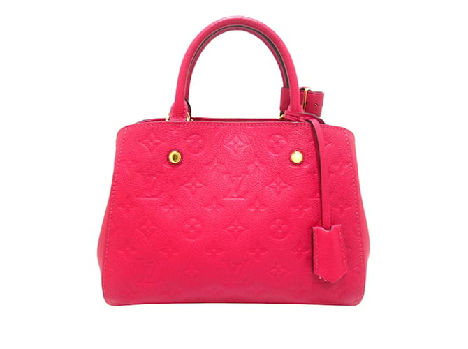 Bolso satchel BB Empreinte Montaigne con monograma Louis Vuitton rosa Cuero  ref.1135097