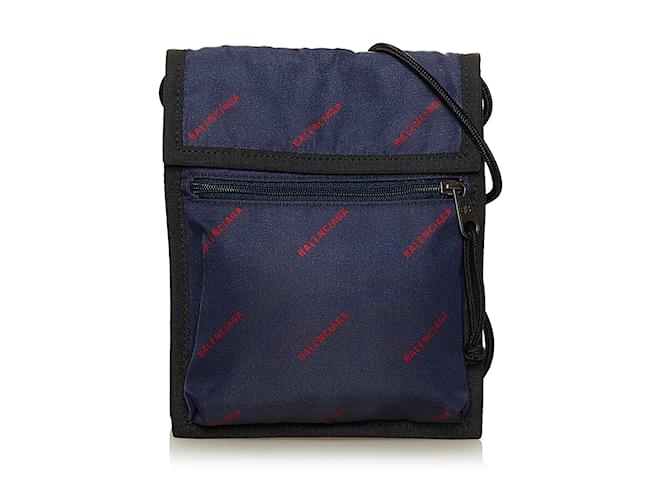 Blue Balenciaga Explorer Pouch Nylon Crossbody Bag Cloth  ref.1135108