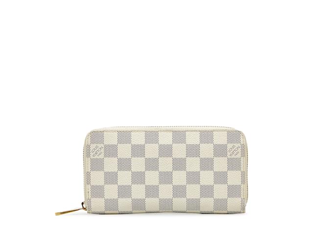 White Louis Vuitton Damier Azur Zippy Wallet Cloth  ref.1135114