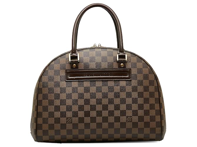 Brown Louis Vuitton Damier Ebene Nolita Travel Bag Leather  ref.1135244