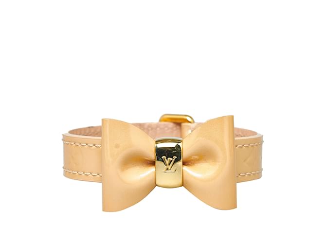 Brown Louis Vuitton Vernis Favorite Bow Bracelet Leather  ref.1135398